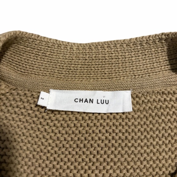 Chan Luu Cable Knit Rebecca Cardigan Sweater With Peplum Hem Cotton Medium - Picture 5 of 8